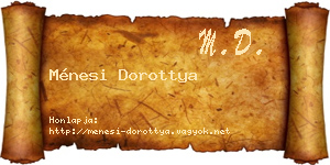 Ménesi Dorottya névjegykártya